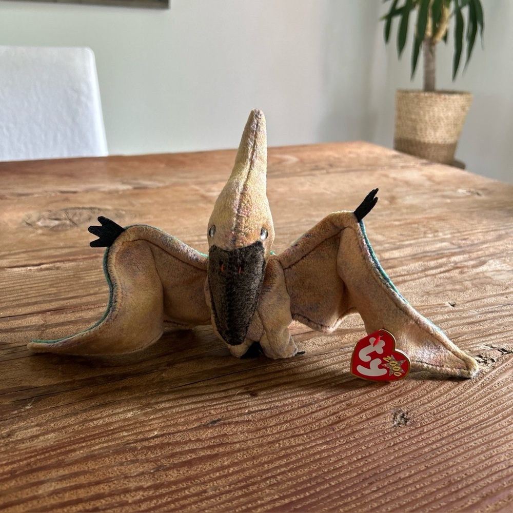 Ty Beanie Buddies “Swoop” the Pterodactyl Dinosaur Plush Toy rare retired